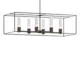 Hubbardton Forge 2018 Natural Iron Oil Rubbed Bronze Seeded Clear Glass (II) Multi Portico Pendant