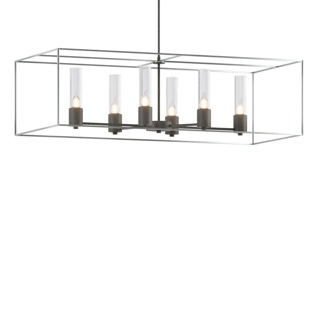 Hubbardton Forge 2018 Natural Iron Vintage Platinum Seeded Clear Glass (II) Multi Portico Pendant