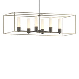 Hubbardton Forge 2018 Natural Iron Soft Gold Opal Glass (GG) Multi Portico Pendant