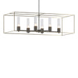 Hubbardton Forge 2018 Natural Iron Soft Gold Seeded Clear Glass (II) Multi Portico Pendant