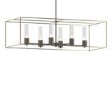 Hubbardton Forge 2018 Natural Iron Soft Gold Seeded Clear Glass (II) Multi Portico Pendant