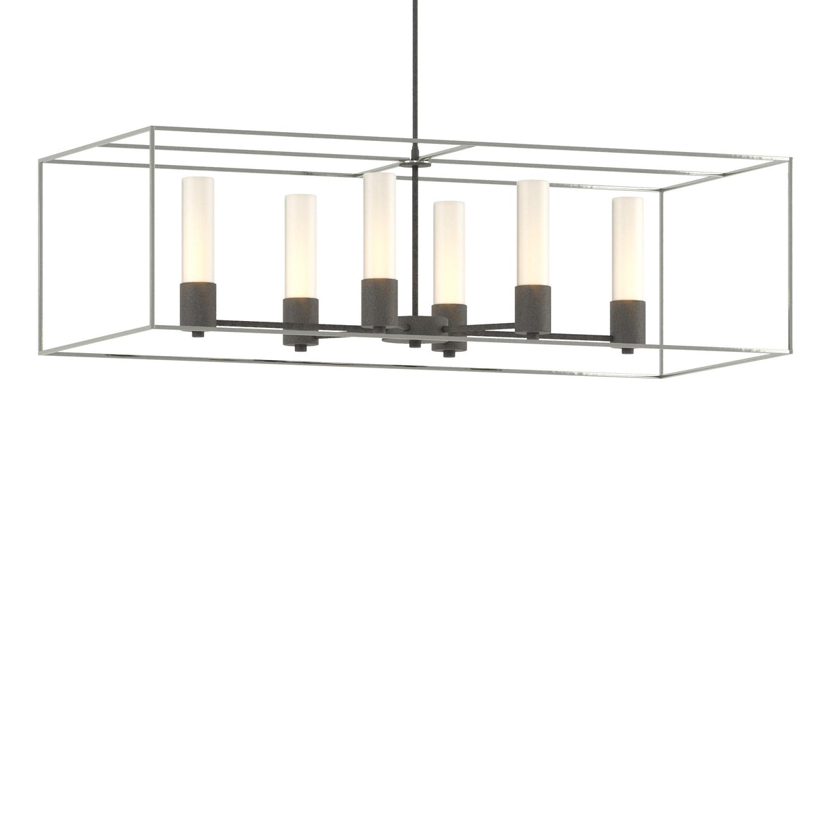 Hubbardton Forge 2018 Natural Iron Sterling Opal Glass (GG) Multi Portico Pendant