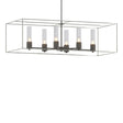 Hubbardton Forge 2018 Natural Iron Sterling Seeded Clear Glass (II) Multi Portico Pendant