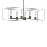 Hubbardton Forge 2018 Natural Iron Sterling Seeded Clear Glass (II) Multi Portico Pendant