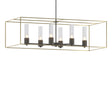 Hubbardton Forge 2018 Natural Iron Modern Brass Seeded Clear Glass (II) Multi Portico Pendant