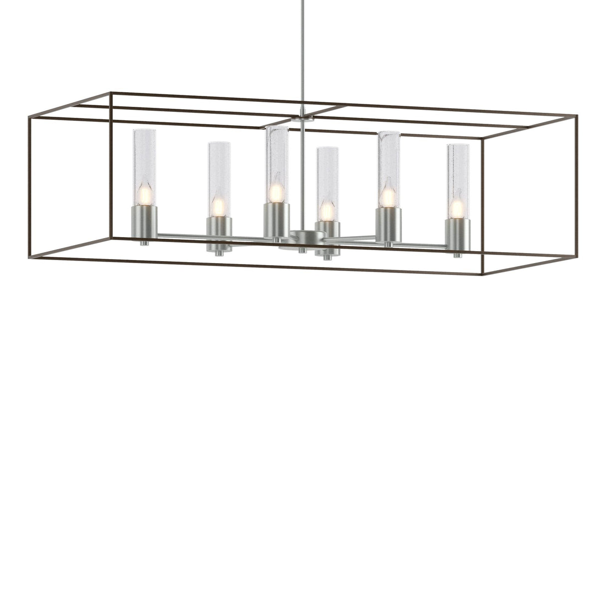Hubbardton Forge 2018 Vintage Platinum Bronze Seeded Clear Glass (II) Multi Portico Pendant