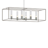 Hubbardton Forge 2018 Vintage Platinum Bronze Seeded Clear Glass (II) Multi Portico Pendant
