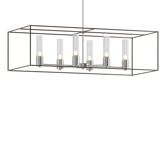 Hubbardton Forge 2018 Vintage Platinum Bronze Seeded Clear Glass (II) Multi Portico Pendant