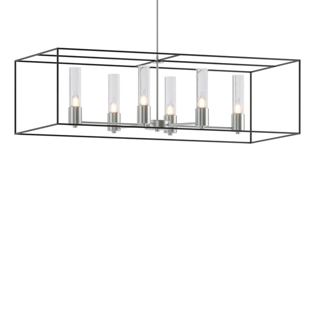 Hubbardton Forge 2018 Vintage Platinum Black Seeded Clear Glass (II) Multi Portico Pendant