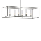 Hubbardton Forge 2018 Vintage Platinum Dark Smoke Seeded Clear Glass (II) Multi Portico Pendant