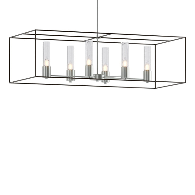 Hubbardton Forge 2018 Vintage Platinum Oil Rubbed Bronze Seeded Clear Glass (II) Multi Portico Pendant