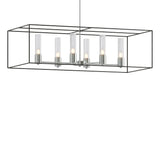 Hubbardton Forge 2018 Vintage Platinum Natural Iron Seeded Clear Glass (II) Multi Portico Pendant