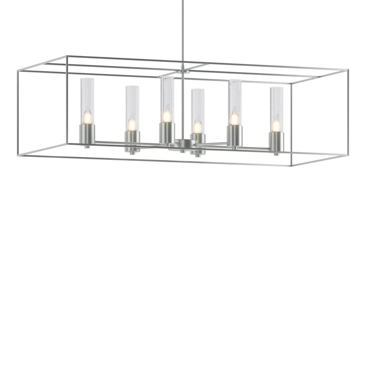 Hubbardton Forge 2018 Vintage Platinum Vintage Platinum Seeded Clear Glass (II) Multi Portico Pendant