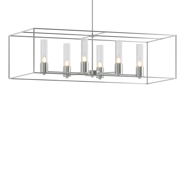 Hubbardton Forge 2018 Vintage Platinum Vintage Platinum Seeded Clear Glass (II) Multi Portico Pendant