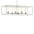 Hubbardton Forge 2018 Vintage Platinum Soft Gold Opal Glass (GG) Multi Portico Pendant