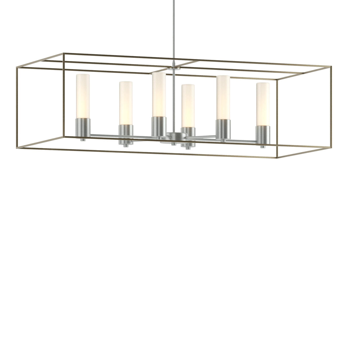 Hubbardton Forge 2018 Vintage Platinum Soft Gold Opal Glass (GG) Multi Portico Pendant