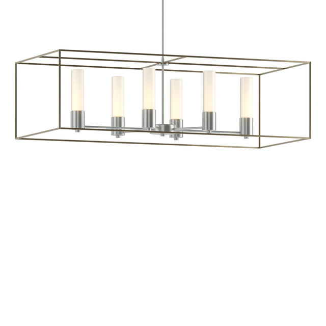 Hubbardton Forge 2018 Vintage Platinum Soft Gold Opal Glass (GG) Multi Portico Pendant