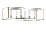 Hubbardton Forge 2018 Vintage Platinum Soft Gold Seeded Clear Glass (II) Multi Portico Pendant