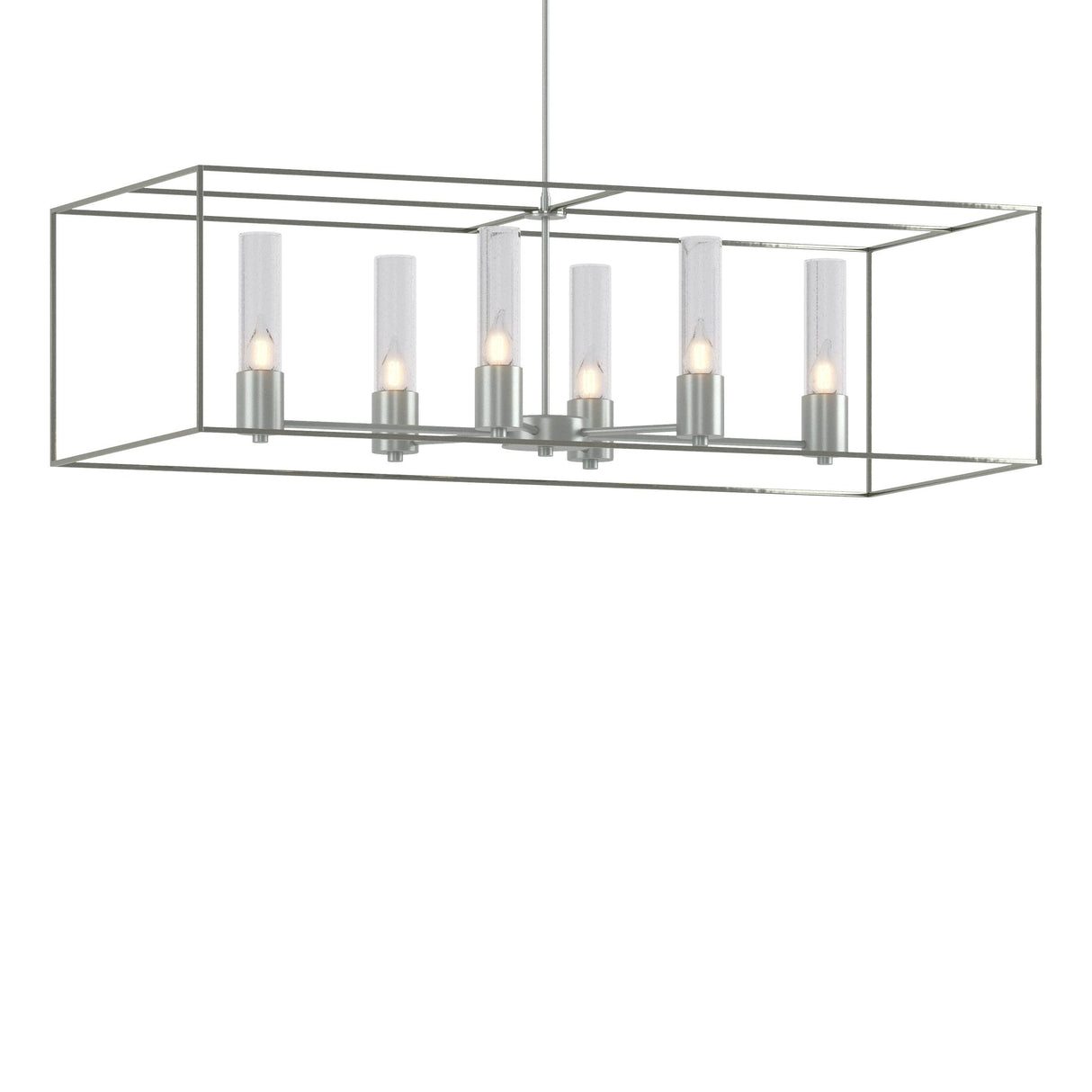 Hubbardton Forge 2018 Vintage Platinum Sterling Seeded Clear Glass (II) Multi Portico Pendant