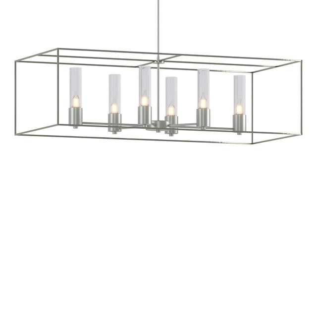 Hubbardton Forge 2018 Vintage Platinum Sterling Seeded Clear Glass (II) Multi Portico Pendant