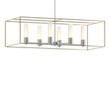 Hubbardton Forge 2018 Vintage Platinum Modern Brass Opal Glass (GG) Multi Portico Pendant