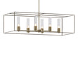 Hubbardton Forge 2018 Soft Gold Bronze Seeded Clear Glass (II) Multi Portico Pendant