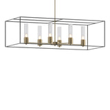 Hubbardton Forge 2018 Soft Gold Black Seeded Clear Glass (II) Multi Portico Pendant