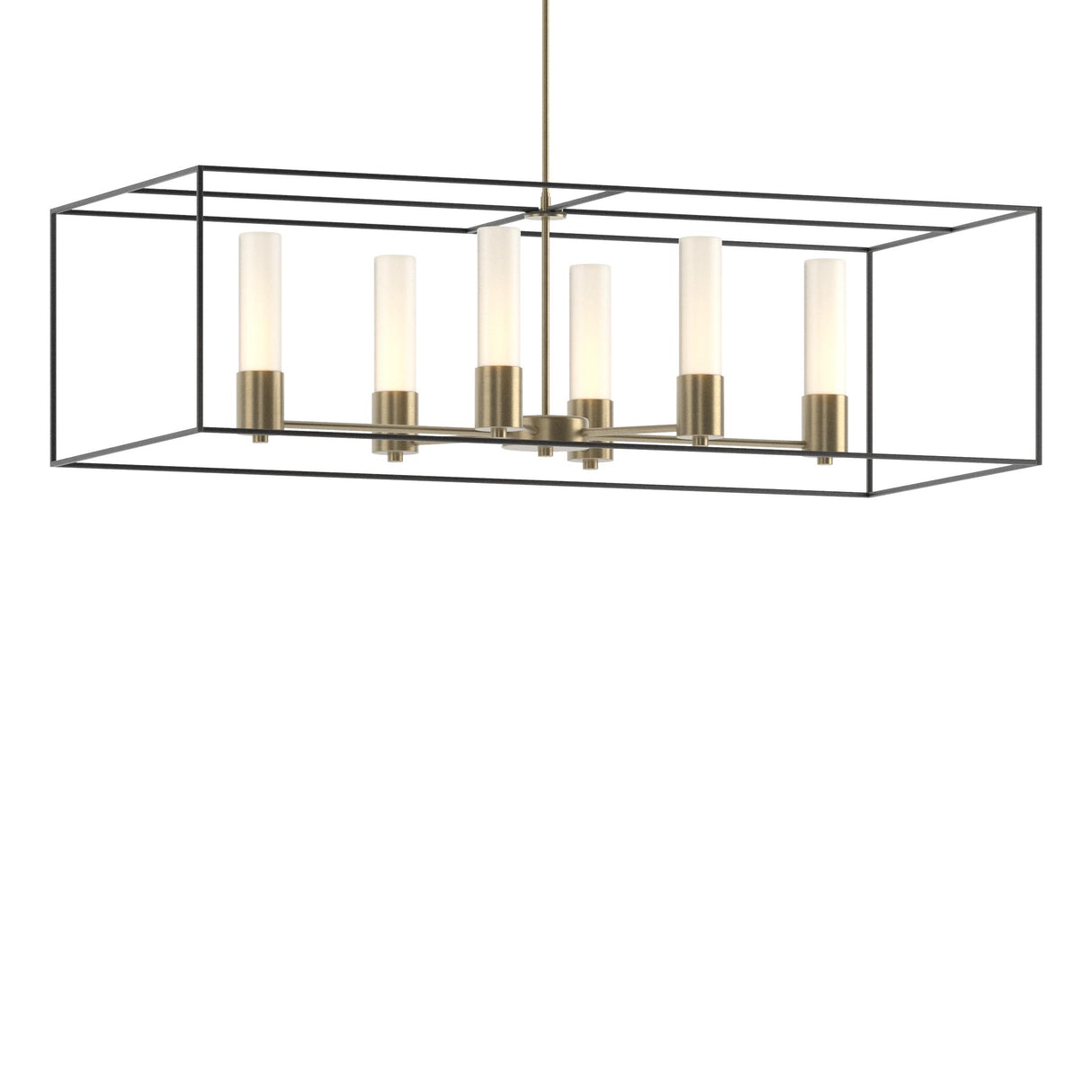 Hubbardton Forge 2018 Soft Gold Black Opal Glass (GG) Multi Portico Pendant