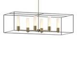 Hubbardton Forge 2018 Soft Gold Black Opal Glass (GG) Multi Portico Pendant