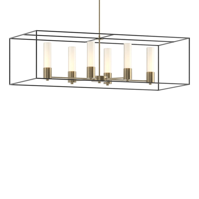 Hubbardton Forge 2018 Soft Gold Black Opal Glass (GG) Multi Portico Pendant