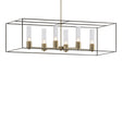 Hubbardton Forge 2018 Soft Gold Oil Rubbed Bronze Seeded Clear Glass (II) Multi Portico Pendant