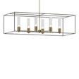Hubbardton Forge 2018 Soft Gold Natural Iron Seeded Clear Glass (II) Multi Portico Pendant