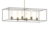 Hubbardton Forge 2018 Soft Gold Natural Iron Opal Glass (GG) Multi Portico Pendant