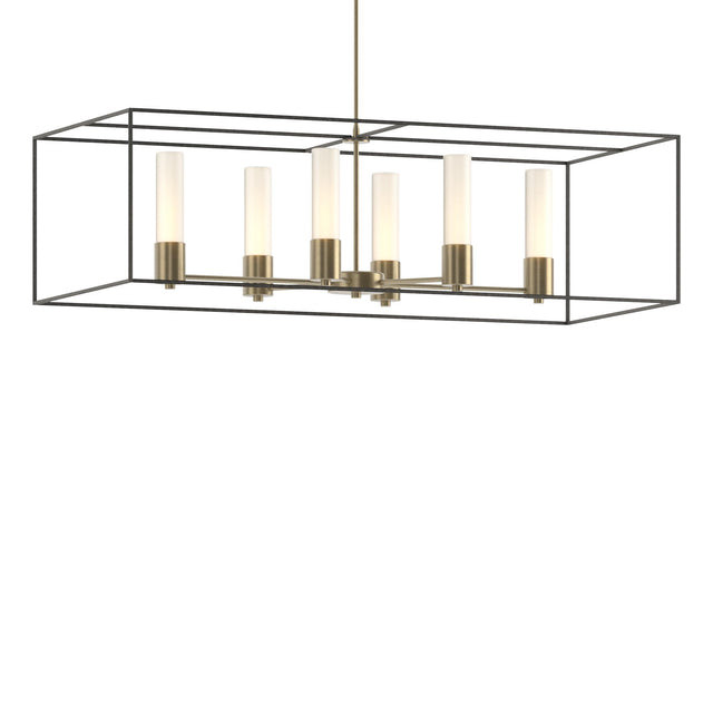 Hubbardton Forge 2018 Soft Gold Natural Iron Opal Glass (GG) Multi Portico Pendant