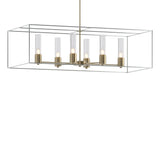 Hubbardton Forge 2018 Soft Gold Vintage Platinum Seeded Clear Glass (II) Multi Portico Pendant