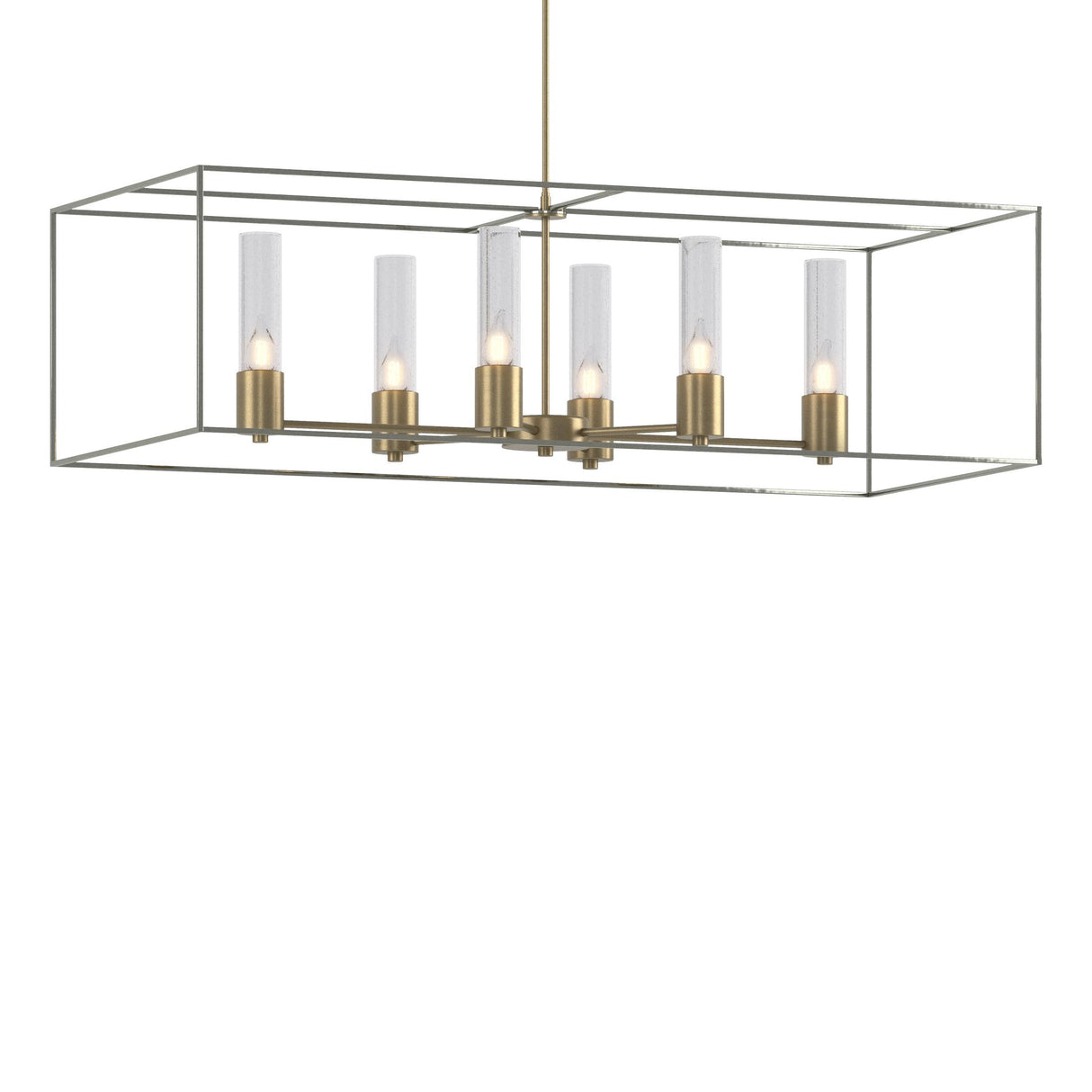 Hubbardton Forge 2018 Soft Gold Sterling Seeded Clear Glass (II) Multi Portico Pendant