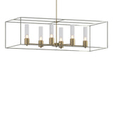 Hubbardton Forge 2018 Soft Gold Sterling Seeded Clear Glass (II) Multi Portico Pendant