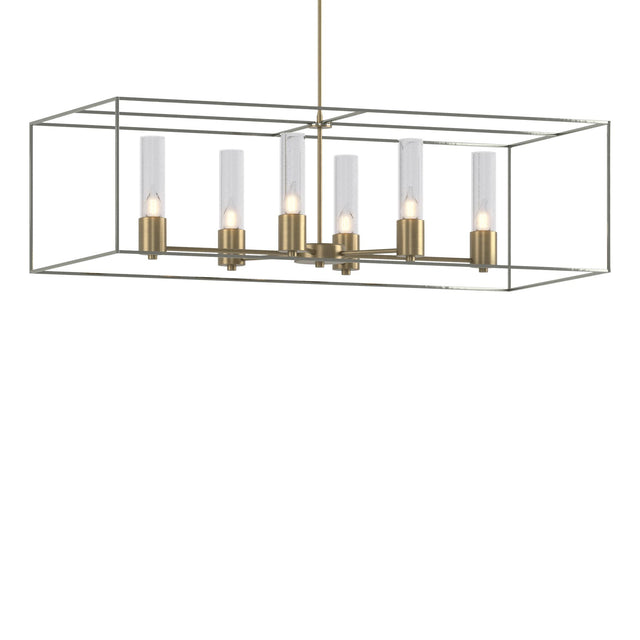 Hubbardton Forge 2018 Soft Gold Sterling Seeded Clear Glass (II) Multi Portico Pendant