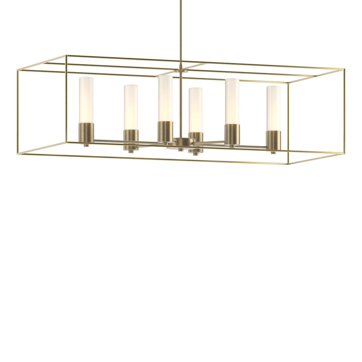 Hubbardton Forge 2018 Soft Gold Modern Brass Opal Glass (GG) Multi Portico Pendant