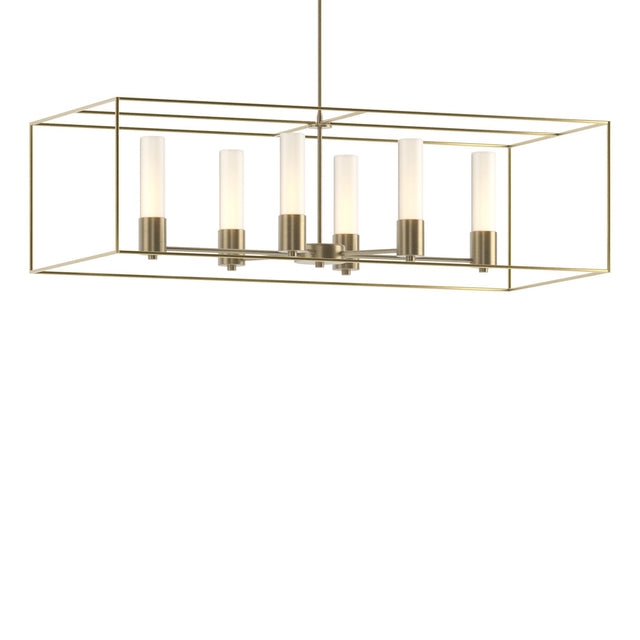 Hubbardton Forge 2018 Soft Gold Modern Brass Opal Glass (GG) Multi Portico Pendant