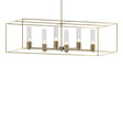 Hubbardton Forge 2018 Soft Gold Modern Brass Seeded Clear Glass (II) Multi Portico Pendant
