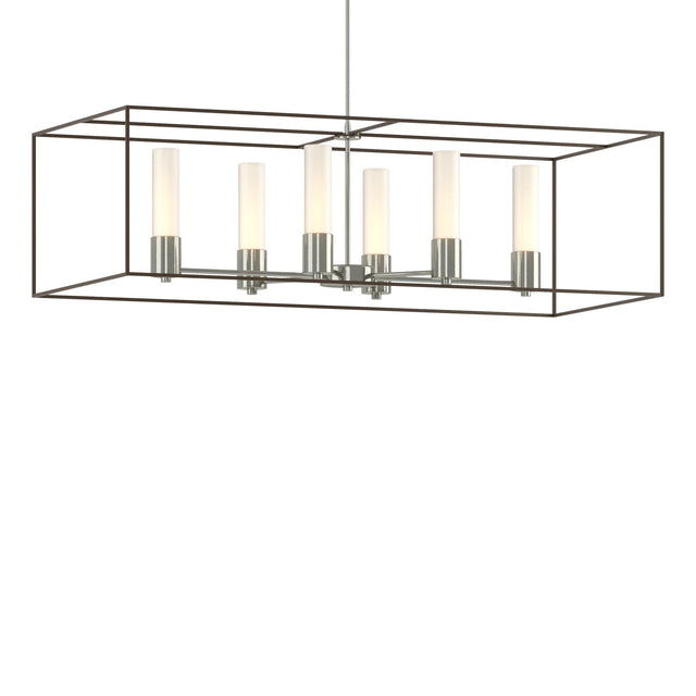 Hubbardton Forge 2018 Sterling Bronze Opal Glass (GG) Multi Portico Pendant