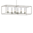 Hubbardton Forge 2018 Sterling Bronze Seeded Clear Glass (II) Multi Portico Pendant