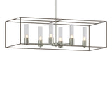 Hubbardton Forge 2018 Sterling Bronze Seeded Clear Glass (II) Multi Portico Pendant
