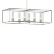 Hubbardton Forge 2018 Sterling Dark Smoke Seeded Clear Glass (II) Multi Portico Pendant