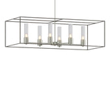 Hubbardton Forge 2018 Sterling Dark Smoke Seeded Clear Glass (II) Multi Portico Pendant