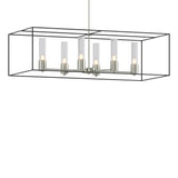 Hubbardton Forge 2018 Sterling Black Seeded Clear Glass (II) Multi Portico Pendant