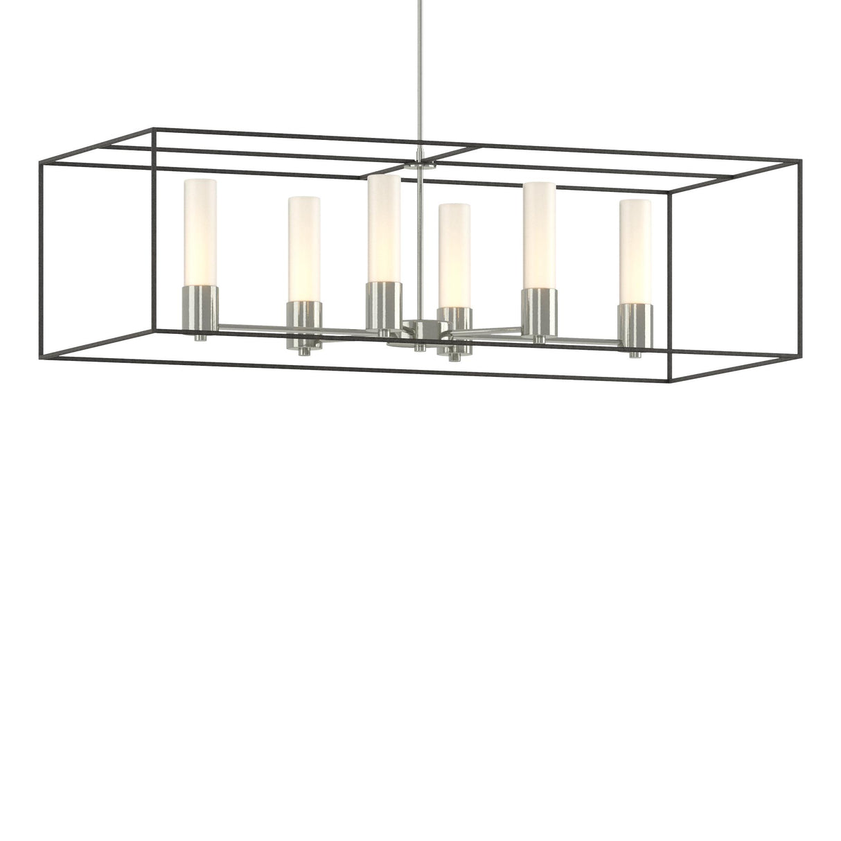 Hubbardton Forge 2018 Sterling Natural Iron Opal Glass (GG) Multi Portico Pendant