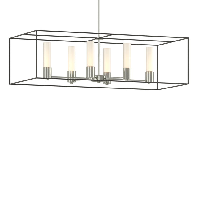 Hubbardton Forge 2018 Sterling Natural Iron Opal Glass (GG) Multi Portico Pendant