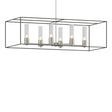 Hubbardton Forge 2018 Sterling Natural Iron Seeded Clear Glass (II) Multi Portico Pendant